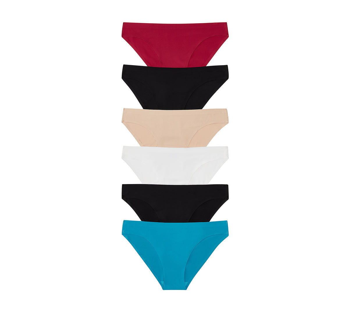 Nabtos Women Cotton Thongs Seamless Underwear Sport Yoga Panties Assorted  Lot 6