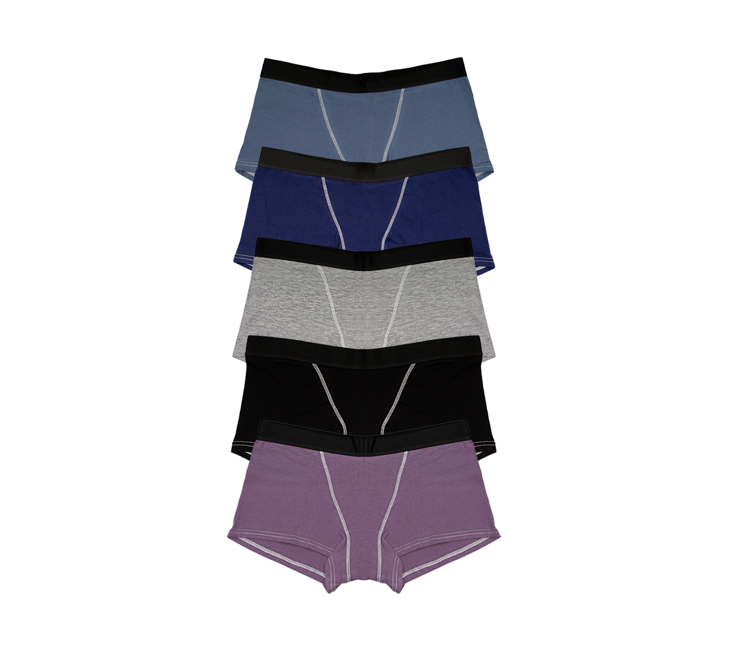 BaiTao Women's Cotton Underwear 2 Pack Comfort Flex Fit Loose Boy Shorts  Panties (Grey,Purple, Small) at  Women's Clothing store